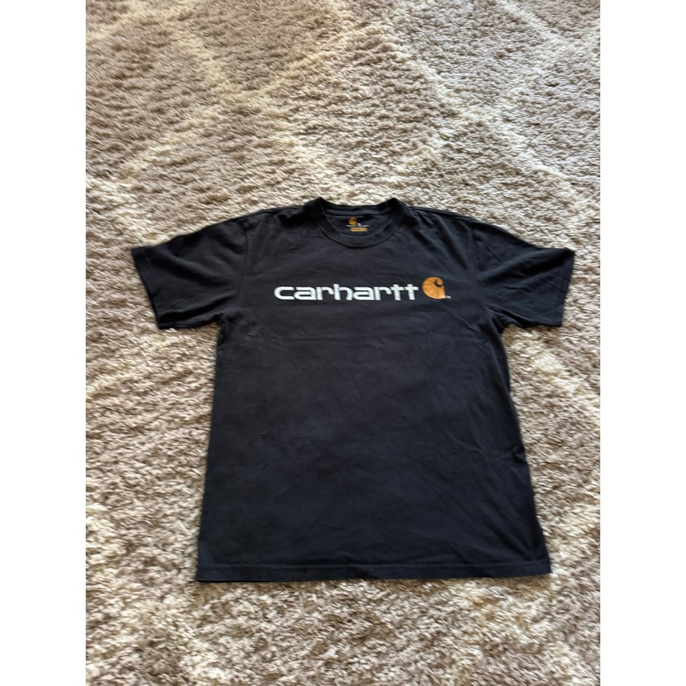 Carhartt Mens Original Fit Graphic Logo T-Shirt Black Short Sleeve Size M